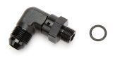 Vibrant -8AN Male Flare to Male -6AN ORB Swivel 90 Degree Adapter Fitting - Anodized Black thumbnail 5