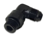 Vibrant -10AN Male Flare to Male -8 ORB Swivel 90 Degree Adapter - Anodized Black thumbnail 3