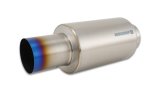 Vibrant Titanium Muffler w/Straight Cut Burnt Tip 4in Inlet / 4in Outlet thumbnail 1