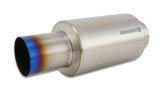 Vibrant Titanium Muffler w/Straight Cut Burnt Tip 4in Inlet / 4in Outlet thumbnail 3