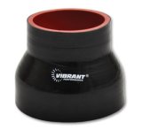 Vibrant 4 Ply Reducer Couper 3.5in ID x 3.75in ID x 3.0in Long - Black thumbnail 3