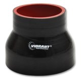 Vibrant 4 Ply Reducer Coupling 5in x 4in x 4.5in Long (BLACK) thumbnail 3