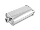 Vibrant StreetPower Oval Muffler - 2in Inlet/Dual Outlet (Center In - Offset Out) thumbnail 3