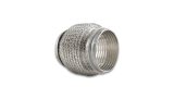 Vibrant SS Flex Coupling with Interlock Liner and Mesh Braid 3in inlet/outlet x 4in long thumbnail 1