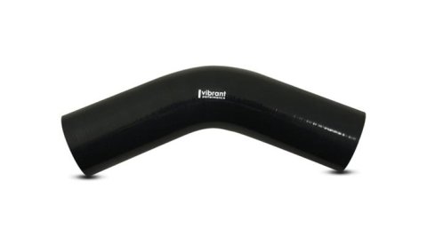 Vibrant 45 Degree Silicone Elbow 3.125in ID x 4.50in Leg Length - Black