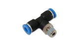 Vibrant Push Lock Vacuum Male Tee Fitting Tube OD 3/16in Male Thread 1/8in NPT thumbnail 2