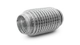 Vibrant SS Flex Coupling w/ Interlock Liner and Mesh Braid 2.25in Inlet/Outlet x 6in long thumbnail 2