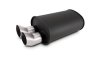 Vibrant Streetpower Flat Blk Muffler 9.5x6.75x15in Body 2.5in Inlet ID 3in Tip OD w/Dual DTM Tips thumbnail 3