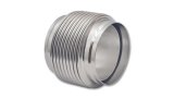 Vibrant SS Bellow Assembly w/ Solid Liner 4in inlet/outlet ID x 4in overall L Electro Polished thumbnail 1