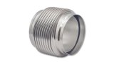 Vibrant SS Bellow Assembly w/ Solid Liner 4in inlet/outlet ID x 4in overall L Electro Polished thumbnail 4