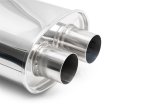 Vibrant Universal Streetpower 2.5in Stainless Steel Dual In-Out Oval Muffler thumbnail 3