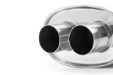 Vibrant Universal Streetpower 2.5in Stainless Steel Dual In-Out Oval Muffler thumbnail 4