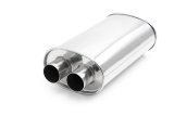 Vibrant Universal Streetpower 2.5in Stainless Steel Dual In-Out Oval Muffler thumbnail 5
