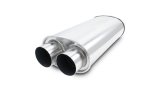 Vibrant Universal Streetpower 2.5in Stainless Steel Dual In-Out Oval Muffler thumbnail 7