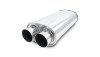 Vibrant Universal Streetpower 2.5in Stainless Steel Dual In-Out Oval Muffler thumbnail 8