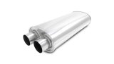 Vibrant Streetpower Oval Muffler 2.50in Dual Inlet/Outlet 18in Body Length thumbnail 3