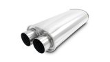 Vibrant Streetpower Oval Muffler 3.0in Dual Inlet/Outlet 18in Body Length thumbnail 2