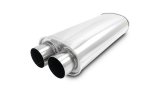 Vibrant Streetpower Oval Muffler 3.0in Dual Inlet/Outlet 18in Body Length thumbnail 3