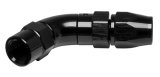 Vibrant -3AN 45 Degree High Flow Hose End Fitting for PTFE Lined Flex Hose - Aluminum thumbnail 2