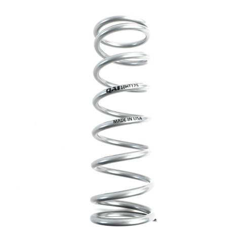 QA1 2-1/2in ID High Travel Spring - 10in Length x 125lbs/in - Silver Powder Coated thumbnail 1