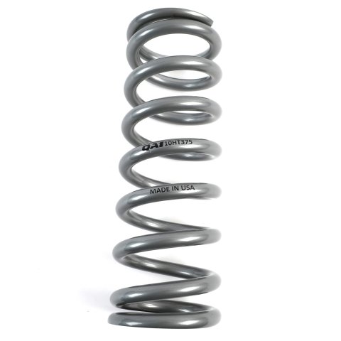 QA1 2-1/2in ID High Travel Spring - 10in Length x 375lbs/in - Silver Powder Coated thumbnail 1