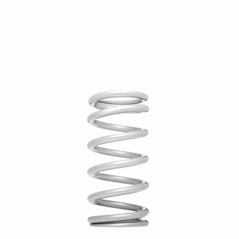 QA1 2-1/2in ID High Travel Spring - 10in Length x 750lbs/in - Silver Powder Coated thumbnail 2