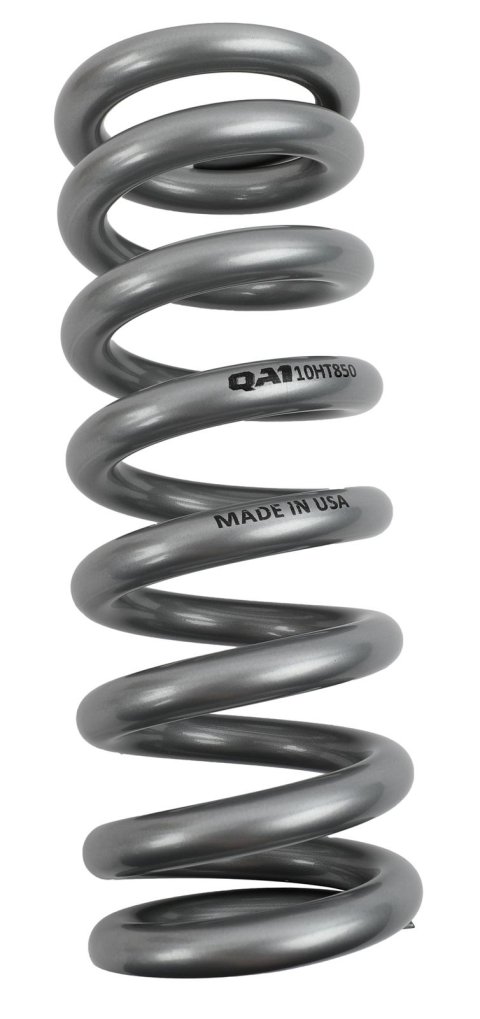 QA1 2-1/2in ID High Travel Spring - 10in Length x 850lbs/in - Silver Powder Coated thumbnail 1