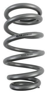 QA1 4-1/8in ID Tapered High Travel Spring - 10in Length x 500lbs/in - Silver Powder Coated thumbnail 1