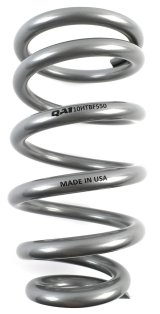 QA1 4-1/8in ID Tapered High Travel Spring - 10in Length x 550lbs/in - Silver Powder Coated thumbnail 2