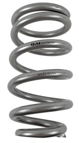 QA1 4-1/8in ID Tapered High Travel Spring - 10in Length x 650lbs/in - Silver Powder Coated thumbnail 2