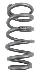 QA1 3-1/2in ID Tapered High Travel Spring - 10in Length x 400lbs/in - Silver Powder Coated thumbnail 2