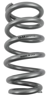 QA1 3-1/2in ID Tapered High Travel Spring - 10in Length x 550lbs/in - Silver Powder Coated thumbnail 3