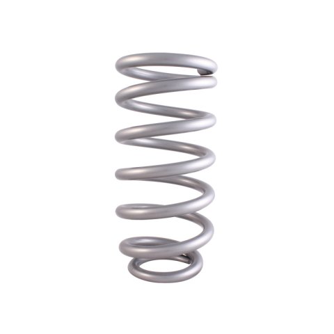 QA1 3-1/2in ID Tapered High Travel Pigtail Spring - 10in Length x 400lbs/in - Silver Powder Coated thumbnail 4