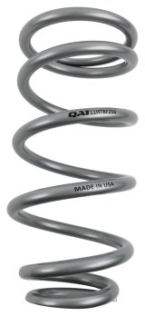 QA1 4-1/8in ID Tapered High Travel Spring - 11in Length x 250lbs/in - Silver Powder Coated thumbnail 2