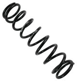 QA1 2-1/2in ID High Travel Spring - 12in Length x 130lbs/in - Black Powder Coated thumbnail 1