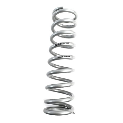QA1 2-1/2in ID High Travel Spring - 12in Length x 250lbs/in - Silver Powder Coated