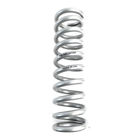 QA1 2-1/2in ID High Travel Spring - 12in Length x 400lbs/in - Silver Powder Coated