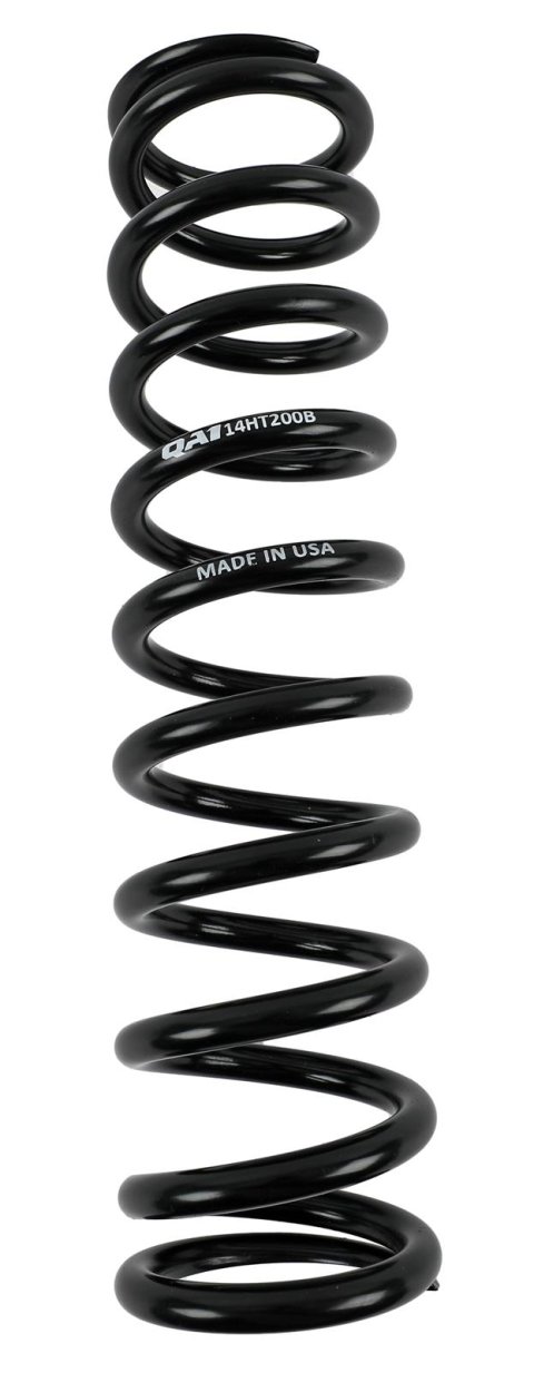 QA1 2-1/2in ID High Travel Spring - 14in Length x 200lbs/in - Black Powder Coated