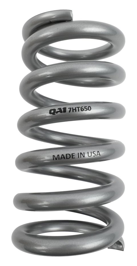 QA1 2-1/2in ID High Travel Spring - 7in Length x 650lbs/in - Silver Powder Coated thumbnail 2