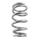 QA1 3-4/5in ID Tapered High Travel Pigtail Spring - 9in Length x 450lbs/in - Silver Powder Coated thumbnail 1