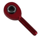 QA1 A Series Endura Rod End - Male/Left Hand - .25in Bore x 1/4-28 - Red Aluminum thumbnail 2