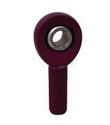 QA1 A Series Endura Rod End - Male/Left Hand - .5in Bore x 5/8-18 - Purple Aluminum thumbnail 1