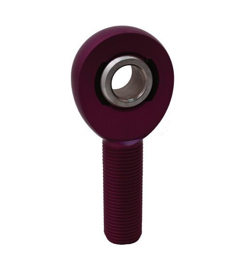 QA1 A Series Endura Rod End - Male/Left Hand - .5in Bore x 5/8-18 - Purple Aluminum