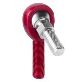 QA1 A Series Endura Rod End - Male/Left Hand - .5in Bore x 1/2-20 w/Stud - Red Aluminum thumbnail 2