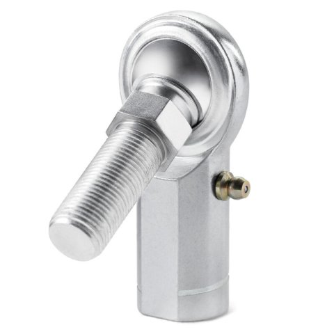QA1 C Series 2-Pc Rod End - Female/Left Hand - .375in Bore x 3/8-24 w/Stud & Zerk - Carbon Steel thumbnail 2