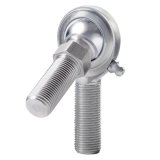 QA1 C Series 2-Pc Rod End - Male/Right Hand - .375in Bore x 3/8-24 w/Stud & Zerk - Carbon Steel thumbnail 2