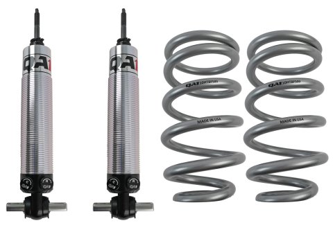 QA1 GM Pro Front Coil-Over System - Double Adj. - 10in x 500lbs/in - Flat Large - Aluminum