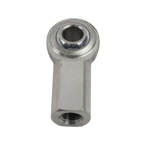 QA1 G Series 2-Pc Rod End - Female/Right Hand - .375in Bore x 3/8-24 - Stainless Steel w/PTFE thumbnail 1