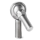 QA1 G Series 2-Pc Rod End - Male/Left Hand - .19in Bore x 3/16-24 w/Stud - Stainless Steel w/PTFE thumbnail 2