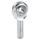 QA1 G Series 2-Pc Rod End - Male/Left Hand - .375in Bore x 3/8-24 - Stainless Steel w/PTFE thumbnail 2